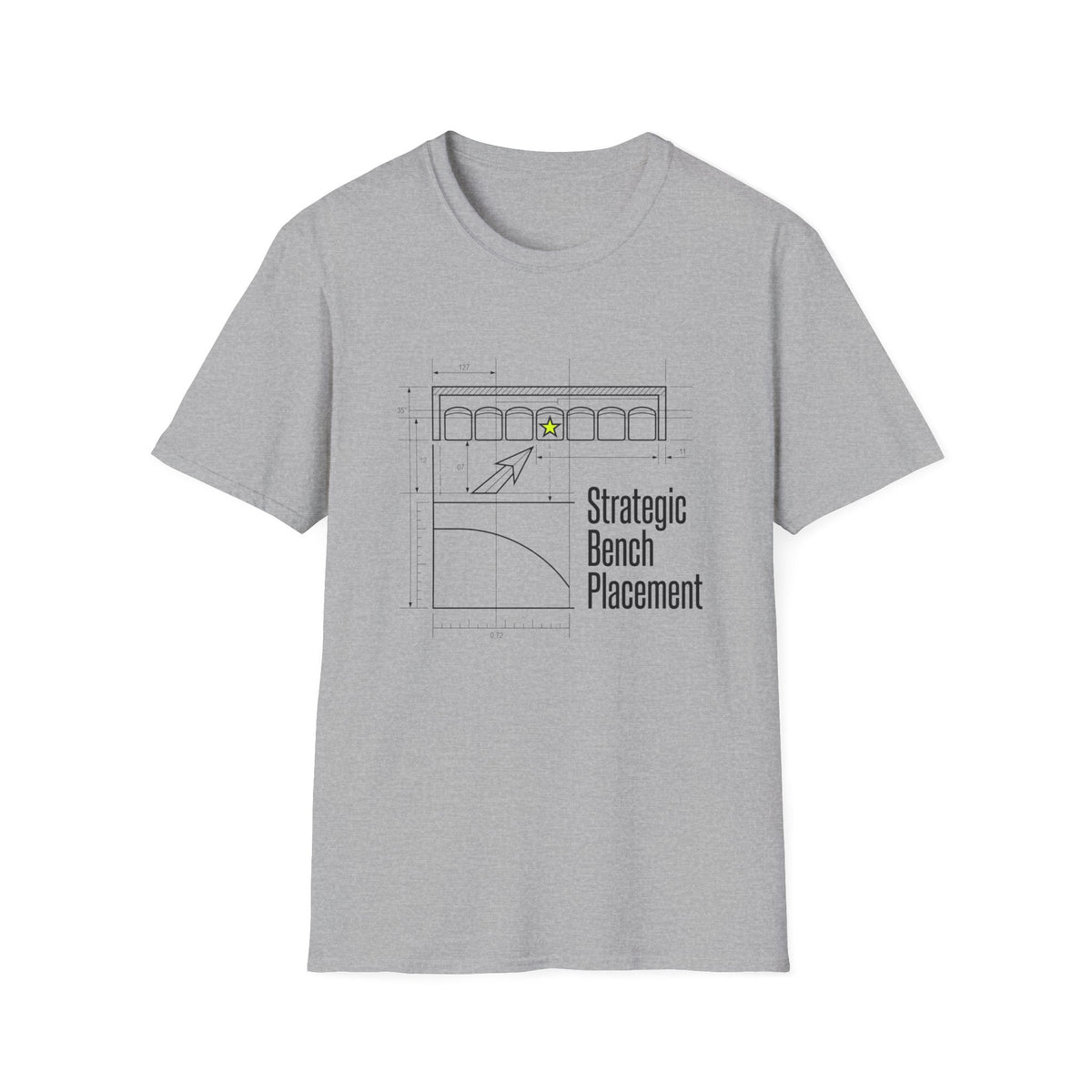 STRATEGIC BENCH PLACEMENT T-shirt